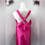 Motherhood  Maternity Pink Cotton Tie Summer Dress Criss Cross Back LG Photo 3