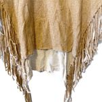 Umgee  taupe fringed poncho cardigan s/m‎ NWT Photo 4