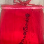 Love Tree size medium. Red and white floral embroidered skirt Photo 8
