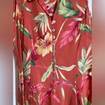 Rabbit, Rabbit, Rabbit Designs Vintage Coral Tropical Sleeveless Maxi Dress Size 12 Photo 6