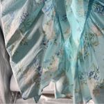 Love Shack Fancy  X Target Estelle Puff Sleeve Dress Pastel Blue Floral Midi‎ Photo 6