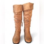 Vepose Women’s Camel Knee High Comfortable Boots Suede Slouch Flat Boots Sz 6. Tan Photo 2