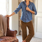 Frank & Eileen  Kinsale Performance Corduroy Pants Chestnut Sz 6 Photo 0