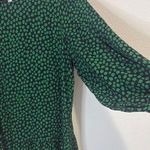 H&M Green and Black floral Patterned drop waist Dress Small Photo 2