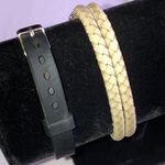 UK Kentucky Wildcats Leather Braided Silicone Interchangeable Snap Bracelets Black Photo 2