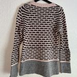 United Colors Of Benetton Benetton Pink Grey Wool Y2K Sweater Preppy Oversized Cozy Hygge Winter Warm Photo 3