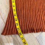 Baserange 100% linen etel long sleeve rib top with neck tie in umber NEW Photo 7