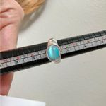Aqua Oval Silver Ring Vintage “Briseis” Glass Blue Statement Maximal Beachy Coastal Jewelry Photo 10