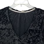 POL Black Crushed Velvet Gothic Boho Top Size Small Blouse Aesthetic Trendy Photo 2