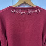 Christopher & Banks Vintage  Maroon Embroidered Cardigan Photo 5