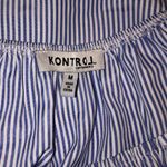 Kontrol blue striped off shoulder preppy blouse Photo 3