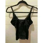 Garnet Hill  Black Tankini Top, size 2 Photo 4