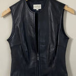Cache  Black Leather Vest size 2 Photo 0