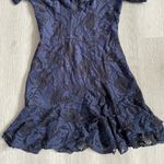 Yumi Kim NWOT  Blue Lace Mini Ruffle Lace Dress size XS Photo 2