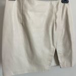 DO+BE Cream Pleather Skirt Photo 0