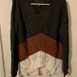 Green, white, Orange Sweater Size M Photo 0