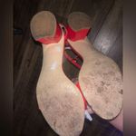 Luxury ninalilou red designer studded sandals $500 6.5 spring formal Italian Photo 2