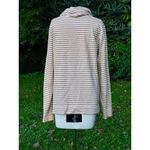 Women's M J Crew Cowl Neck Long Sleeve Mustard Yellow Stripe Size M Photo 3