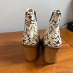 1. State NWOT  Kelte Pointed Toe Ankle Bootie Snake Skin Block Heel Side Zip 7.5 Photo 6