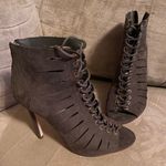 Forever 21 Cute Dark Green Peep Toe Ankle Booties | Boots Photo 0