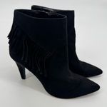 Nine West  Pure Heart 2‎ Fringe Boots Booties Black Size 8 Photo 1