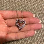 Heart Necklace Pendant Sterling Silver Chain Photo 0