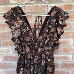 Madewell NWT Ruffled Jumpsuit Fall Floral Small Wide Leg Small Photo 4