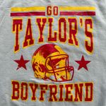 Hanes Go Taylor’s Boyfriend Sweatshirt Sand Beige Size Medium  Ecosmart Football Photo 2