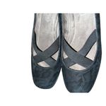 Michelle D Shoes Womens 8 Used Black Snake Skin Texture Wedge Photo 12