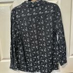 Foxcroft  black embroidered hearts blouse Photo 2