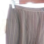 Harvé Benard Benard Holtzman 10 29x29 Linen Chocolate Brown Stripe Lined Workwear Dress Pants Photo 2