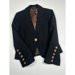 Ellen Tracy  Sz 12 Black Wool Blazer with Bell Sleeves (b49) Chic City Mod Photo 1