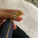 Tory Burch Emerson Navy Blue Medium Zip Around Wallet Photo 5