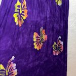 Vintage Tropical Purple Floral Women's Dress Hawaiian Size M Photo 7