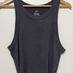 Aerie  Free Spirit Ribbed Tank Top Size Large Gray Photo 0