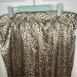 Oppa! Plus Straight Fit Animal Print Satin Pants Gold Leopard 1X NWT Photo 3