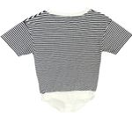 J.Crew  Navy and White Striped pocket Short Sleeve bodysuit,size S Photo 4