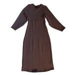Free People Gabby Boho Textured Seamless Midi Dress in Coconut Shell Size Medium Photo 6