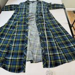Torrid  Blue Plaid Challis Maxi Duster Kimono Size 1X Photo 9