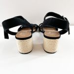 Toms Rosa Block Heel Espadrille Sandals Black 8.5 Photo 7