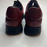 Gucci Red Leather Monogram Leather Canvas Velcro Size 7.5B Photo 1