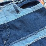 Vintage Y2K Me And You Patchwork Denim Skirt Size XL Blue Photo 4