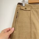 Ralph Lauren Lauren Tan High Rise Straight Leg Trouser Pants 12P Dark Academia Photo 3