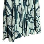 Anthropologie  Troubadour Waterlily Floral Striped Circle Skirt 4P Green Workwear Photo 6