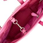 Coach  Leather Crossgrain Mini Street Tote in Silver Sunset Red (Pink) Photo 4