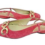 *Dolce Vita Ramano Flats Womens Size 10 Pink Coral Suede Leather Acadamia Career Photo 0