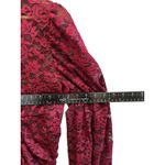 Jolie & Joy Burgundy Sheer Lace Mock Neck Blouse Size 1X Dark Romance Whimsigoth Red Photo 8