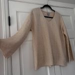 Chico's Chico’s Size 1 Sweater Cream Knit V Neck Pullover‎  Size Medium Beige Top Photo 1