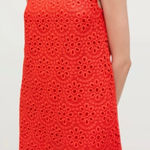 Hill House  Charlie Shift Mini Dress, Poppy Red Scallop Lace, Medium Photo 0