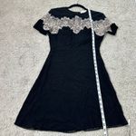 Sandro  Kyra Crepe Dress in Black Size 1 US Small Lace Career Chic Photo 11